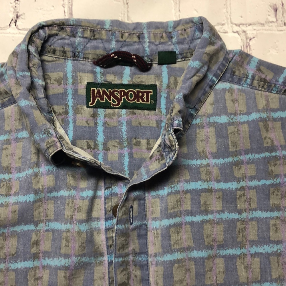 Vintage 1990s Jansport button down - Crazy Pattern